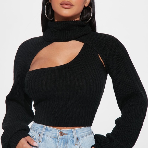 Fashion Nova Tops - TURTLENECK SWEATER SET